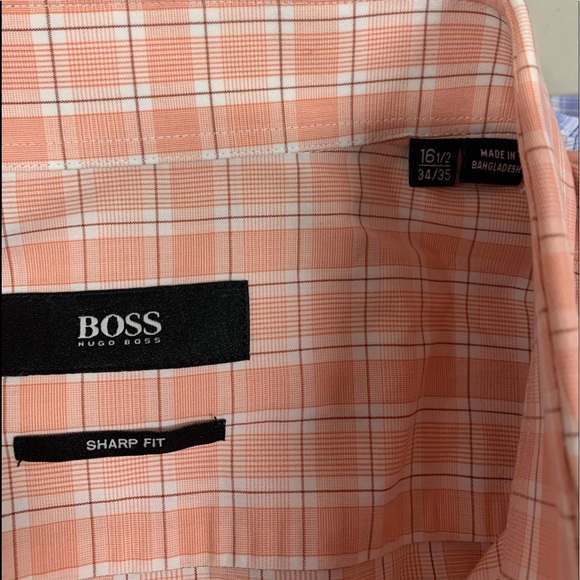 Lot of 3 BOSS Hugo Boss sharp fit dress shirts 
size 16 1/2 x 34-35 EPC - Picture 4 of 4